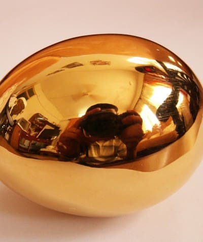 Gold metalfromed egg 2