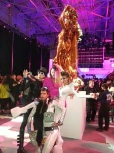 Gold Statue at Party